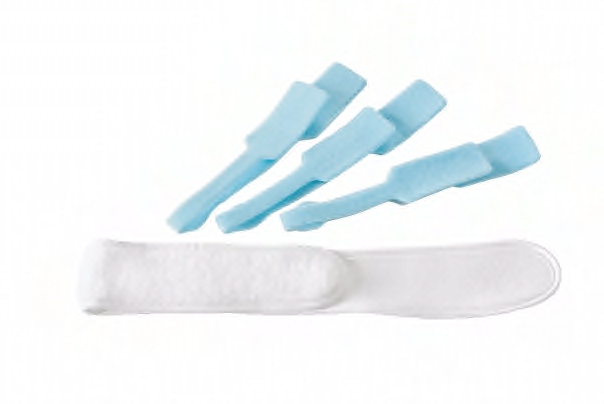 Тримач трахеальної трубки, білий, з стрічками, Sumi